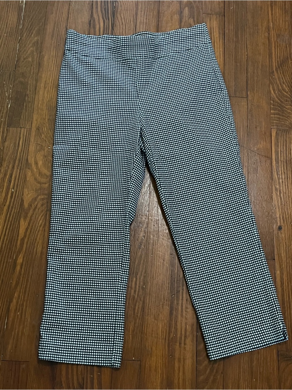 croft & barrow Women’s Black and White Check Skinny Ankle Pants